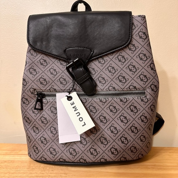 Loume Black Backpack Purse NWT - Picture 1 of 3